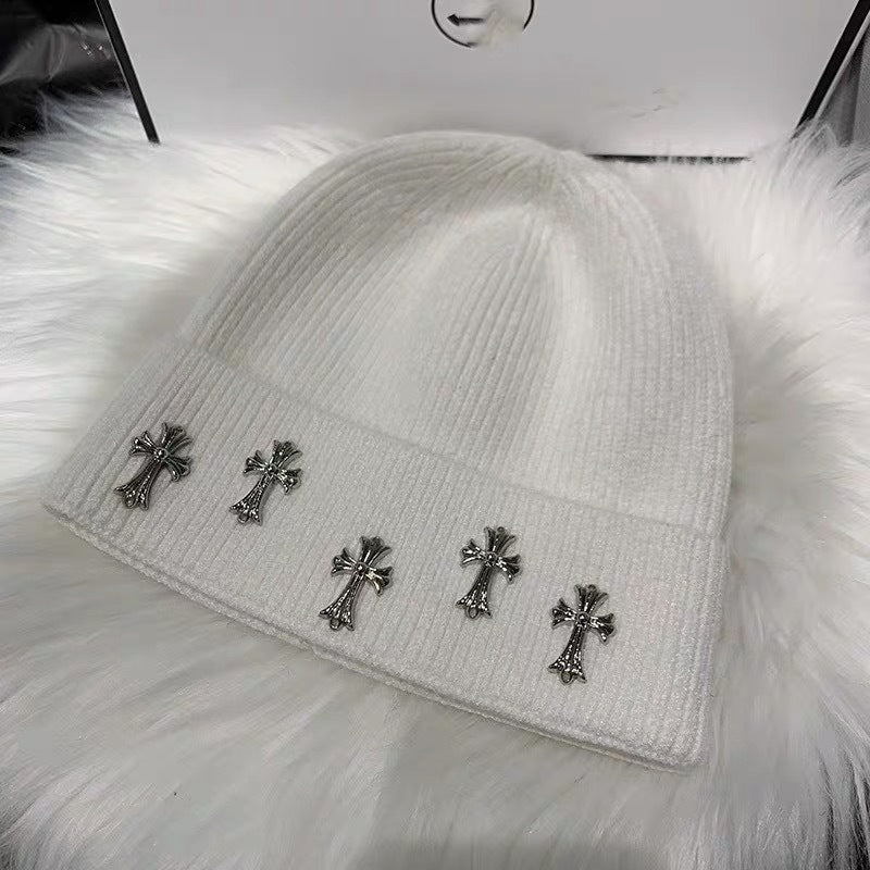 Chrome Heart Beanie Knitted Hat Autumn Winter