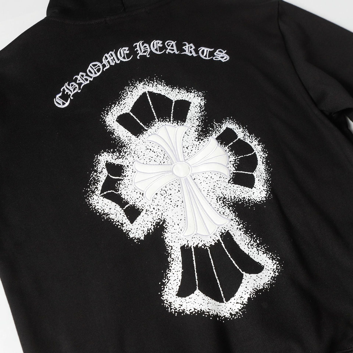 Chrome Heart Hoodie Chrome Heart Sanskrit embroidered hooded sweater