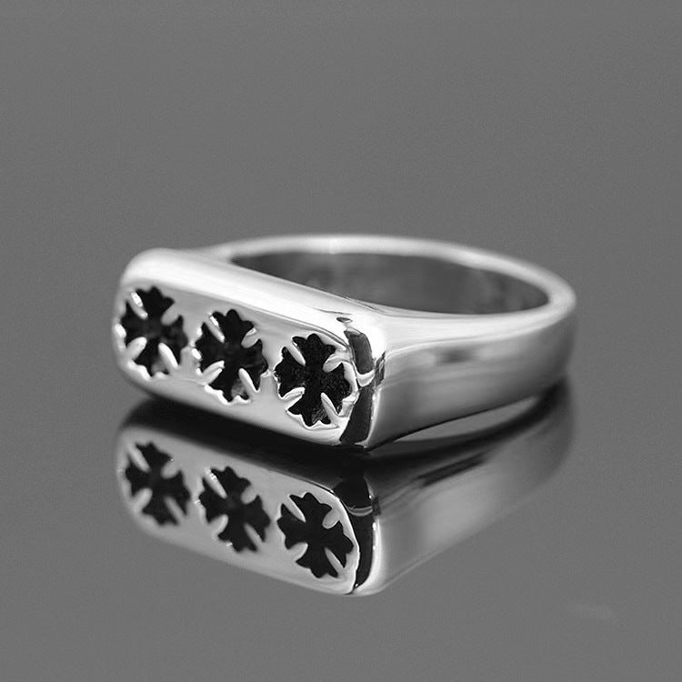 Chrome Heart Ring Cross Glossy