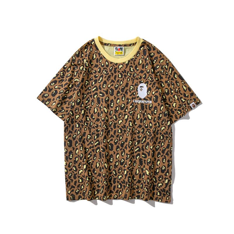 Bathing Ape T-Shirt Spring/Summer Camouflage Leopard Print Short Sleeve T-shirt