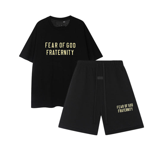 FW24 FRATERNITY T-Shirt / Shorts / Set - Black